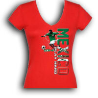 Mexico Play Hard Soccer 2014 Fitted V-Neck Tee 