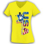 Ladies V neck Neon USA