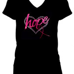 Ladies v neck Blk Hope